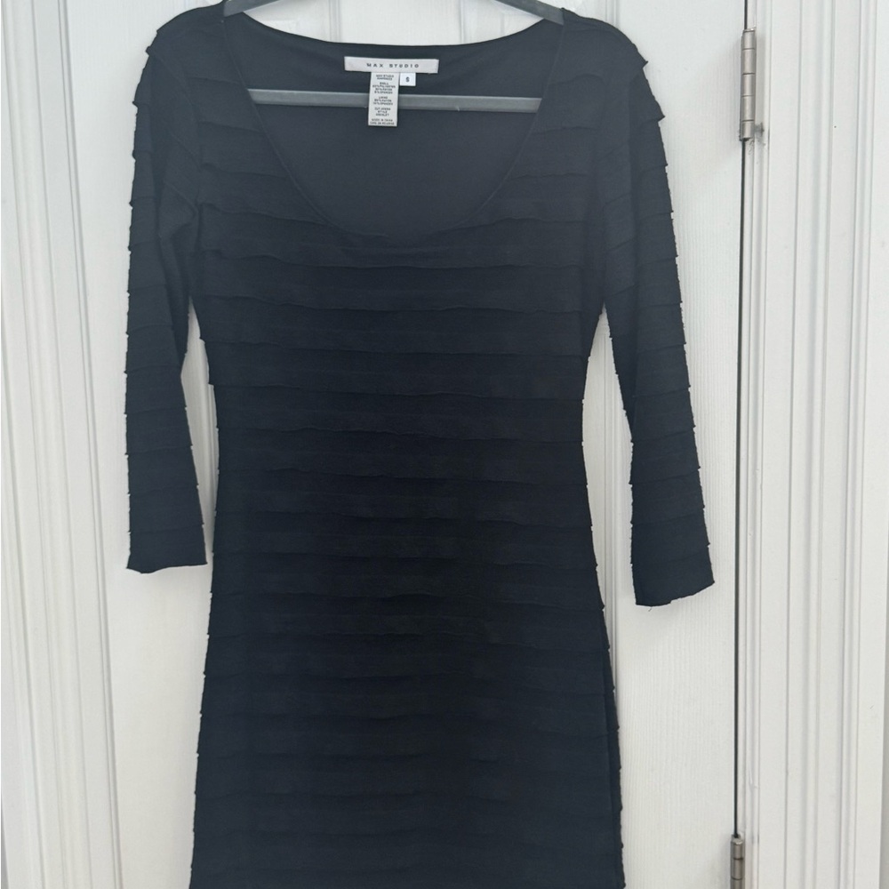 Max Studio Black Long Sleeve Dress